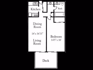 1 Bed 1 Bath C0503 floor plan